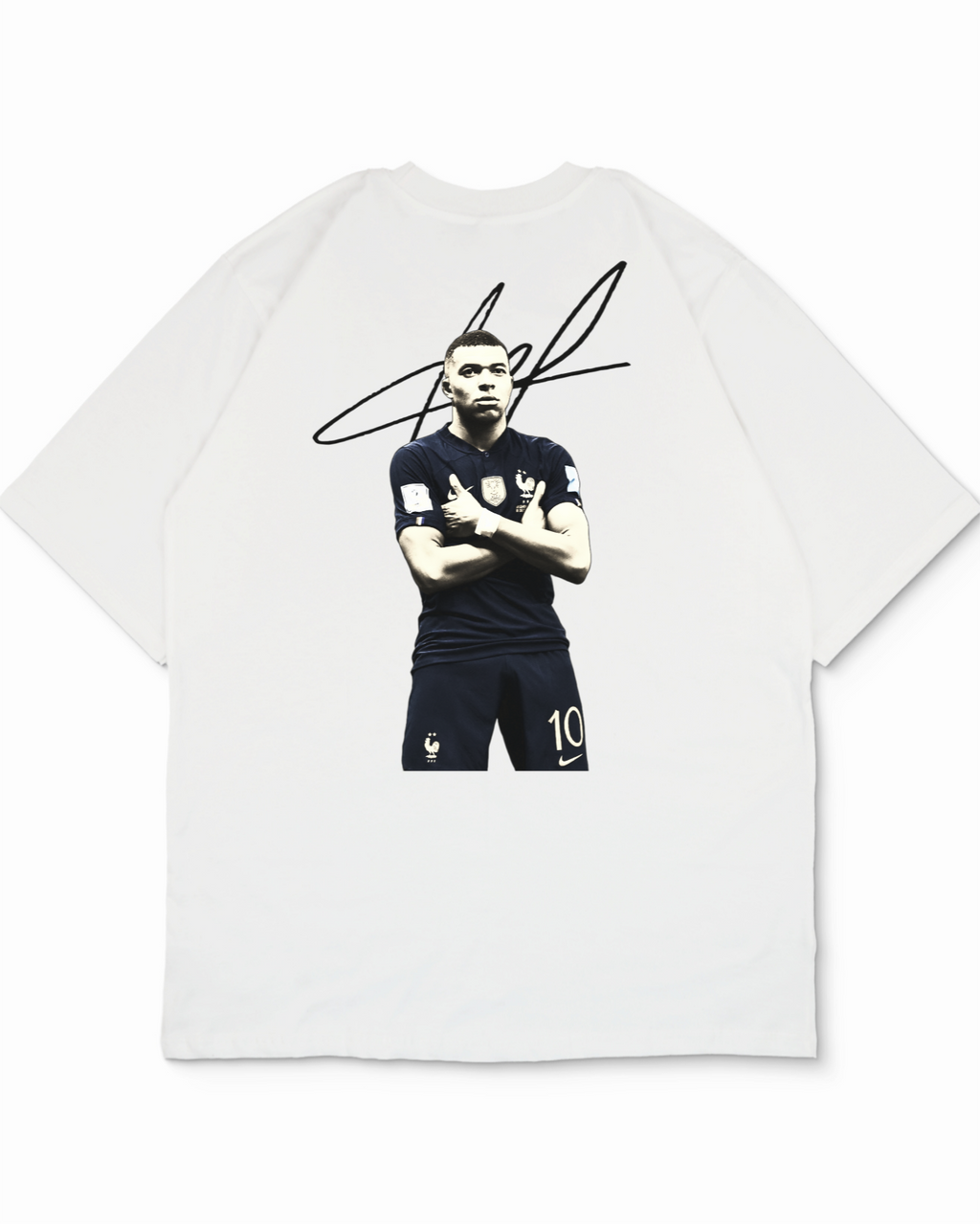 Mbappe Back Print Oversized Shirt