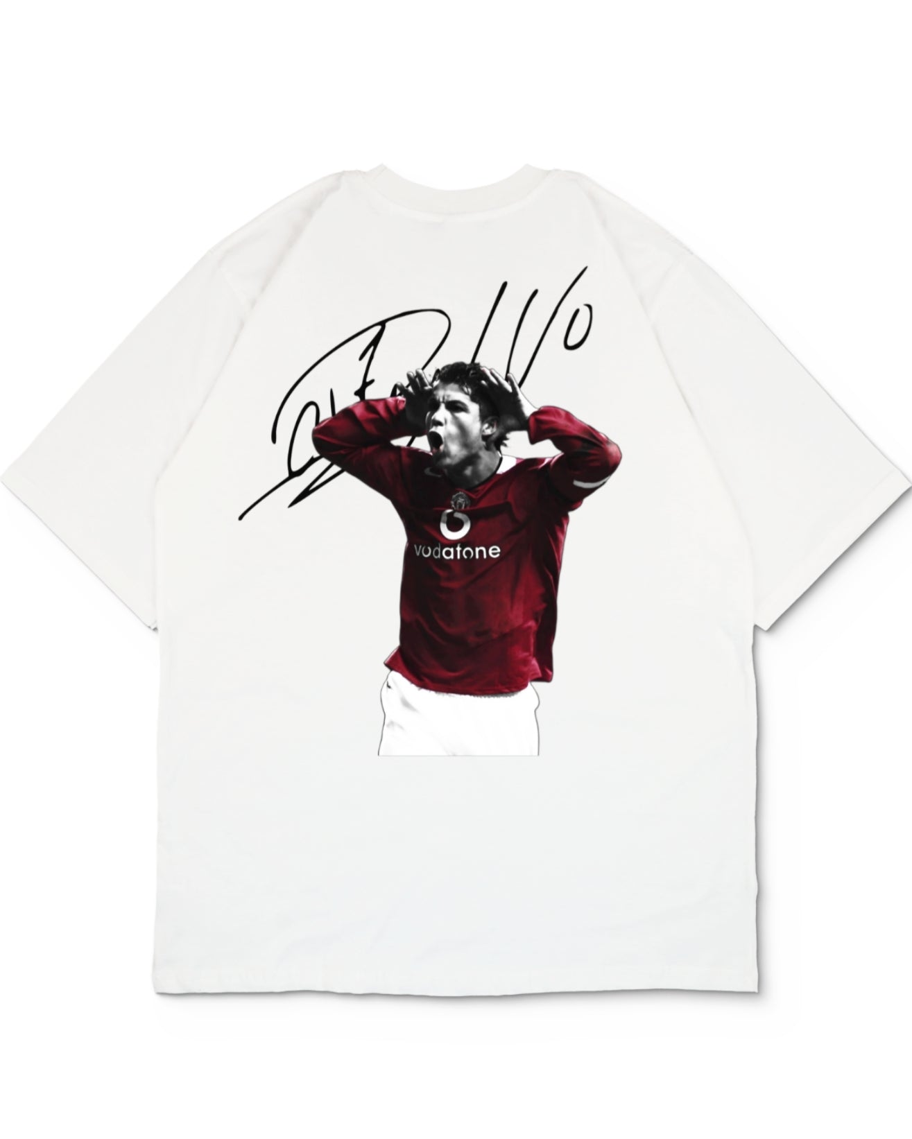 Young Cristiano Back Print Oversized Shirt
